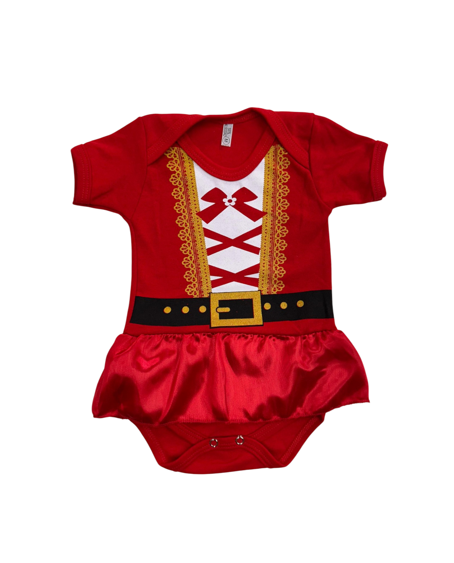 Body Bebê Mamãe Noel Com Saia