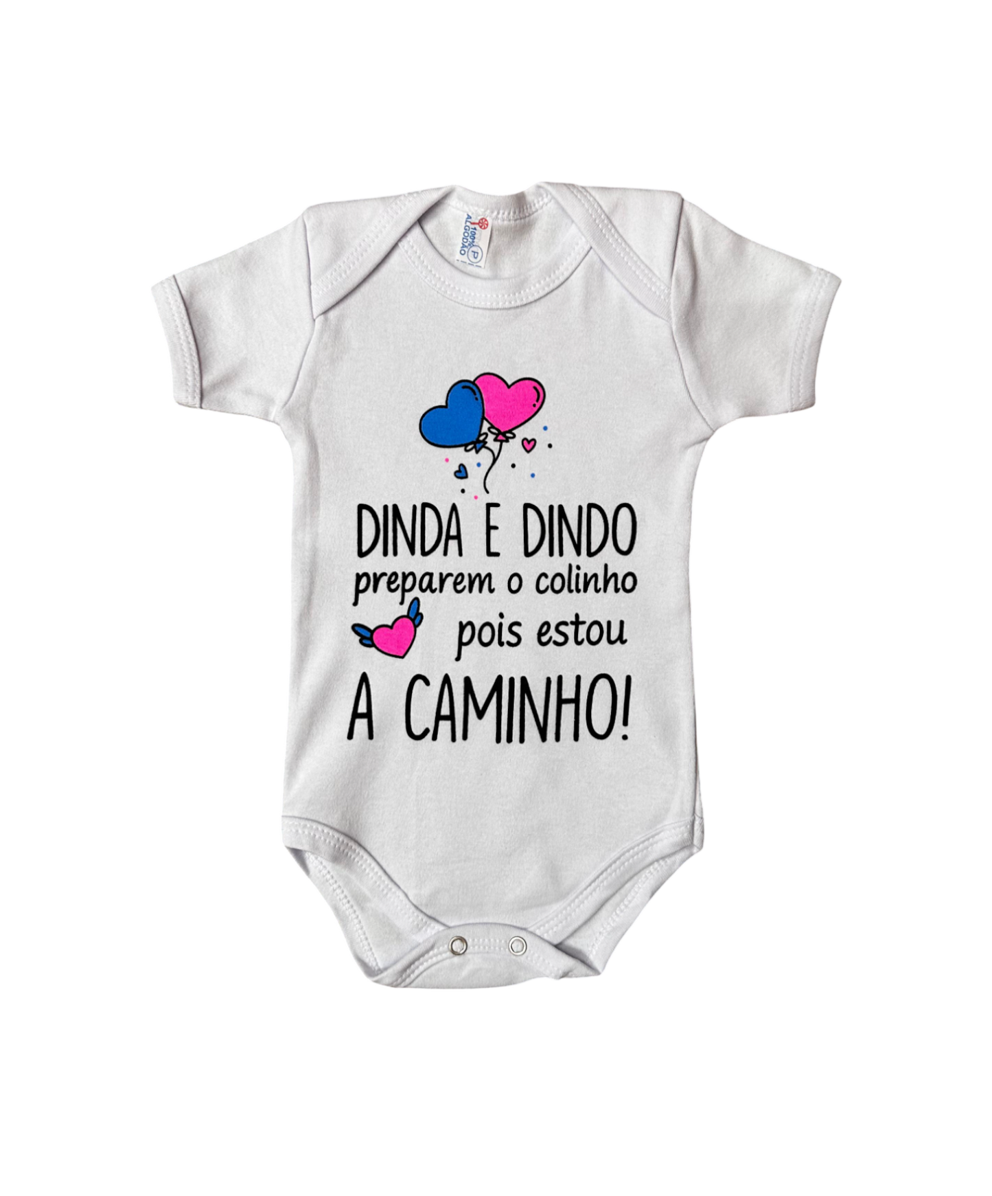 Body Bebê Dinda e Dindo Preparem o Colinho
