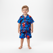 Pijama Infantil Manga Curta Homem-Aranha Rosto