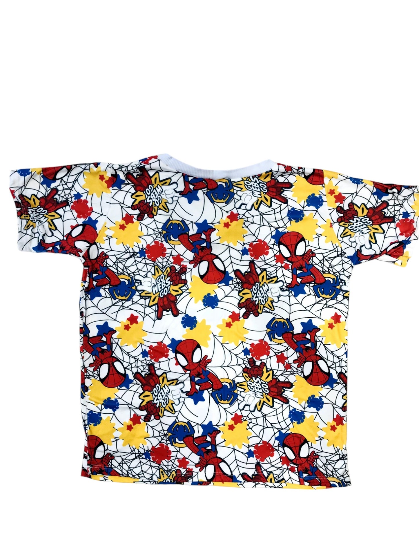 Pijama Infantil Manga Curta Homem-Aranha Branco