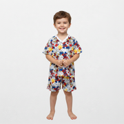 Pijama Infantil Manga Curta Homem-Aranha Branco