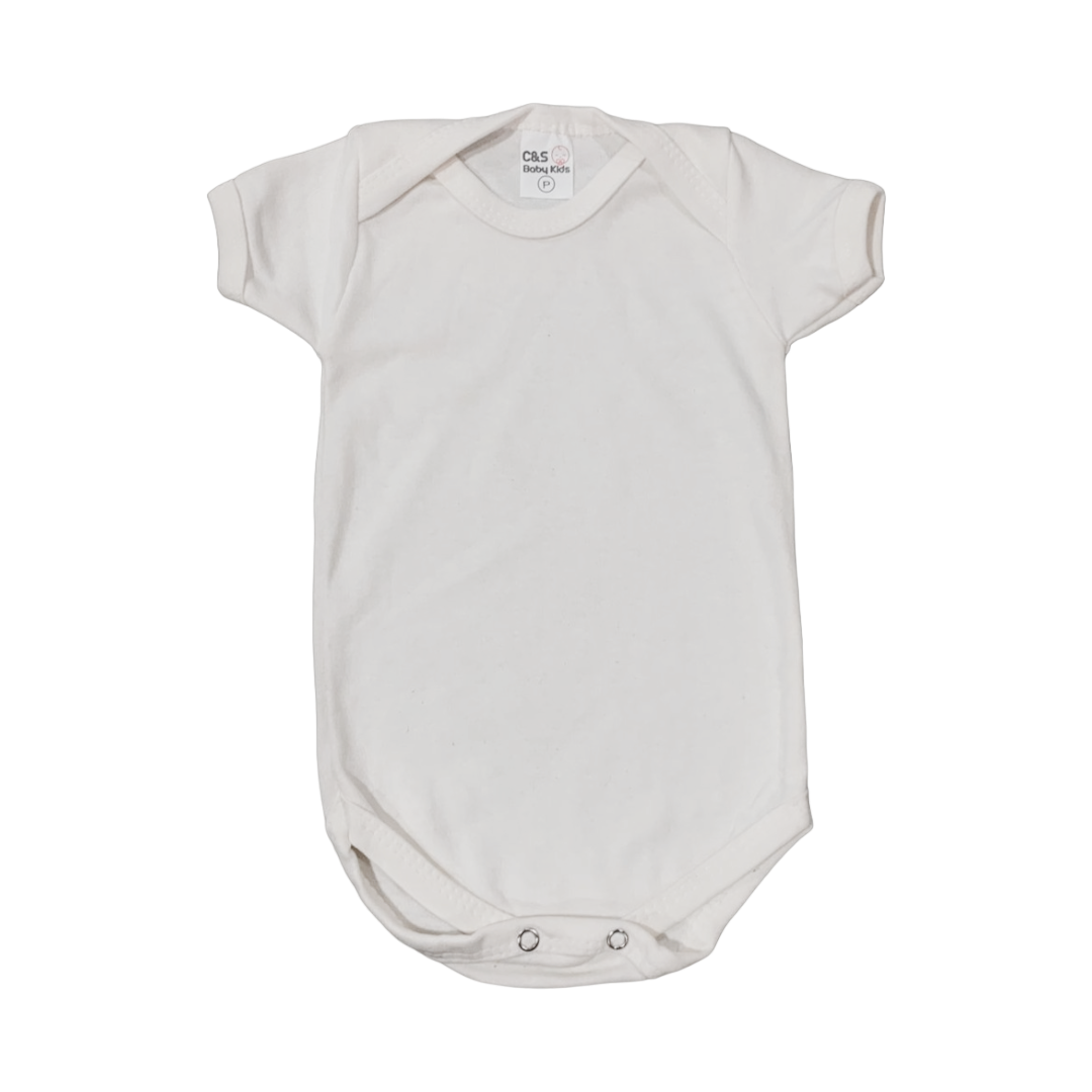 Body Bebê Liso Branco