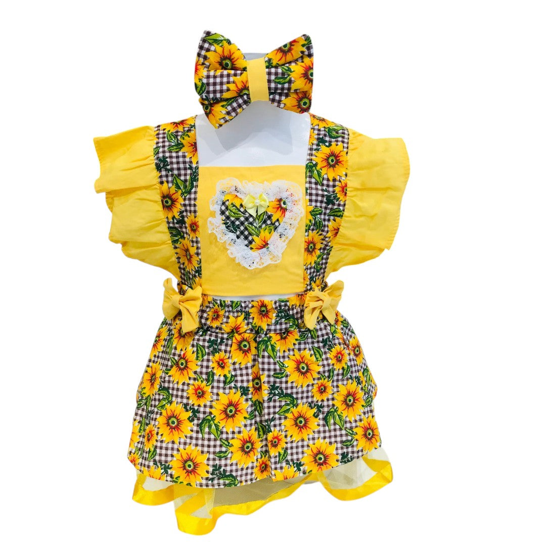 Romper Bebê Girassol