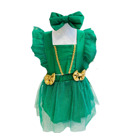 Romper Bebê Natal Verde Luxo