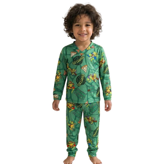 Pijama Infantil Manga Longa Tartaruga Ninja