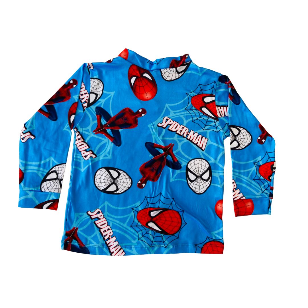 Pijama Infantil Manga Longa Homem-Aranha Teia