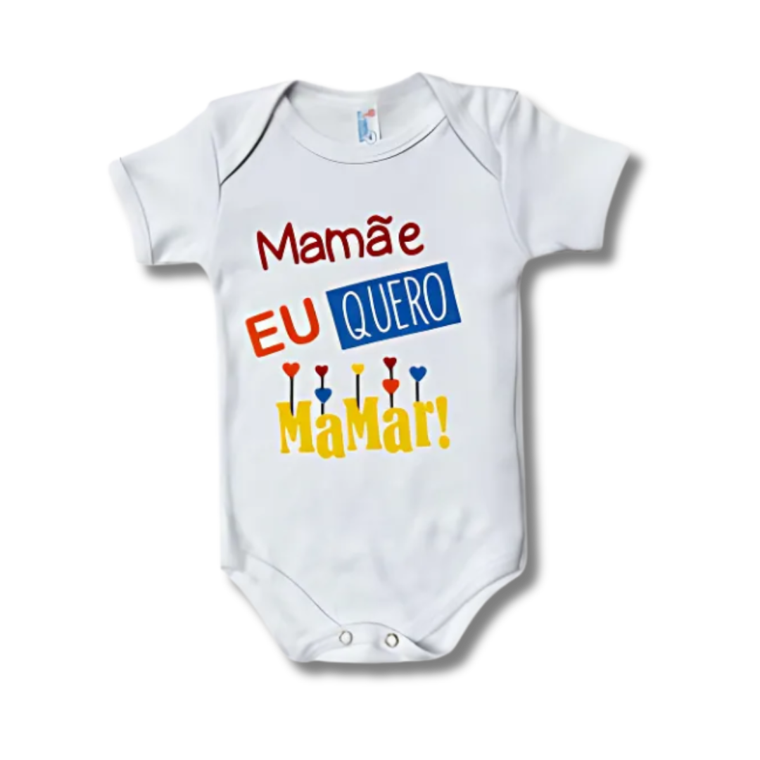Body Bebê Mamãe Eu Quero Mamar