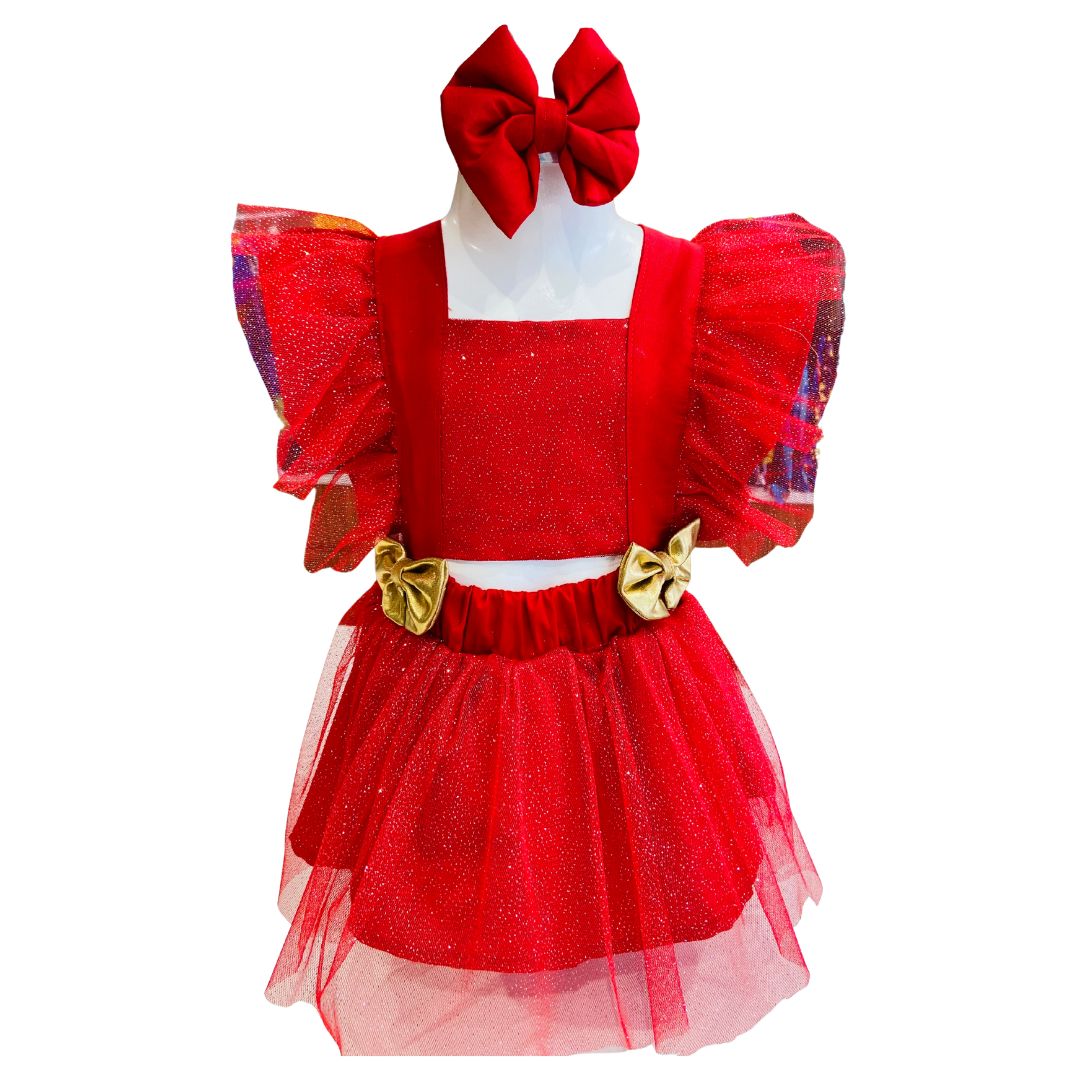 Romper Bebê Natal Vermelho Luxo