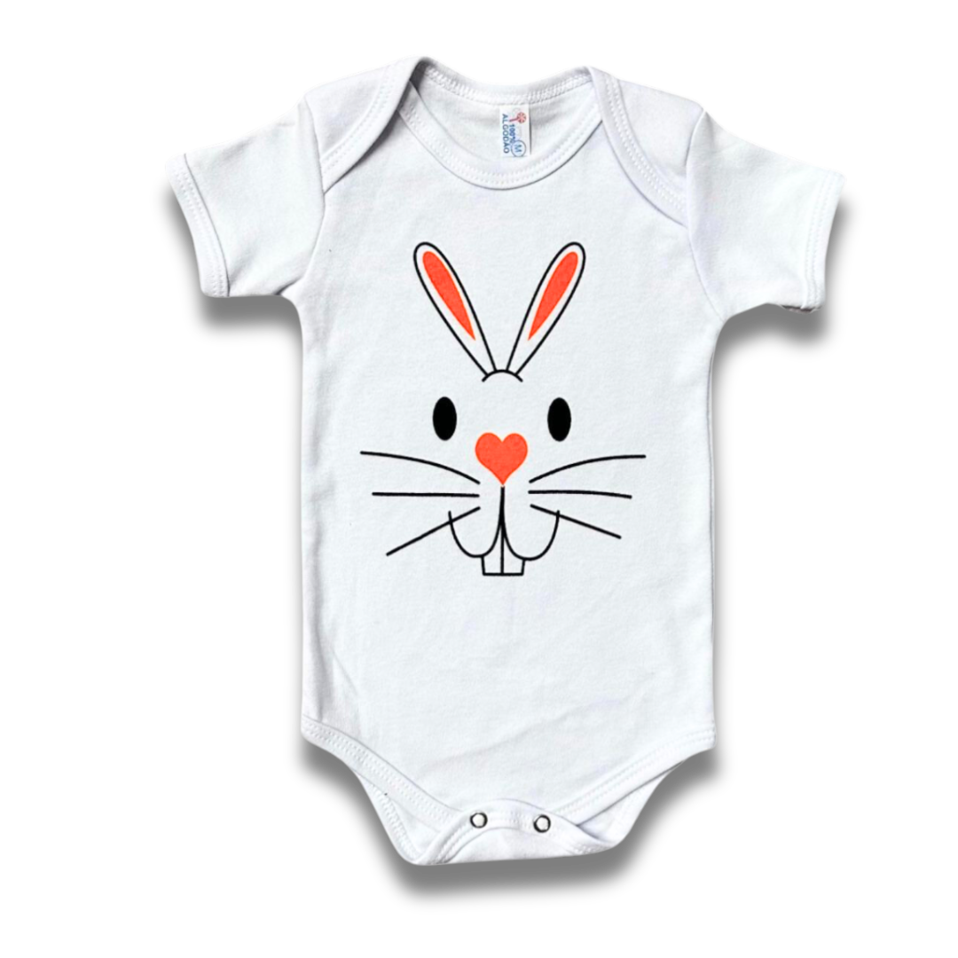 Body Bebê Páscoa Orelhinha Laranja