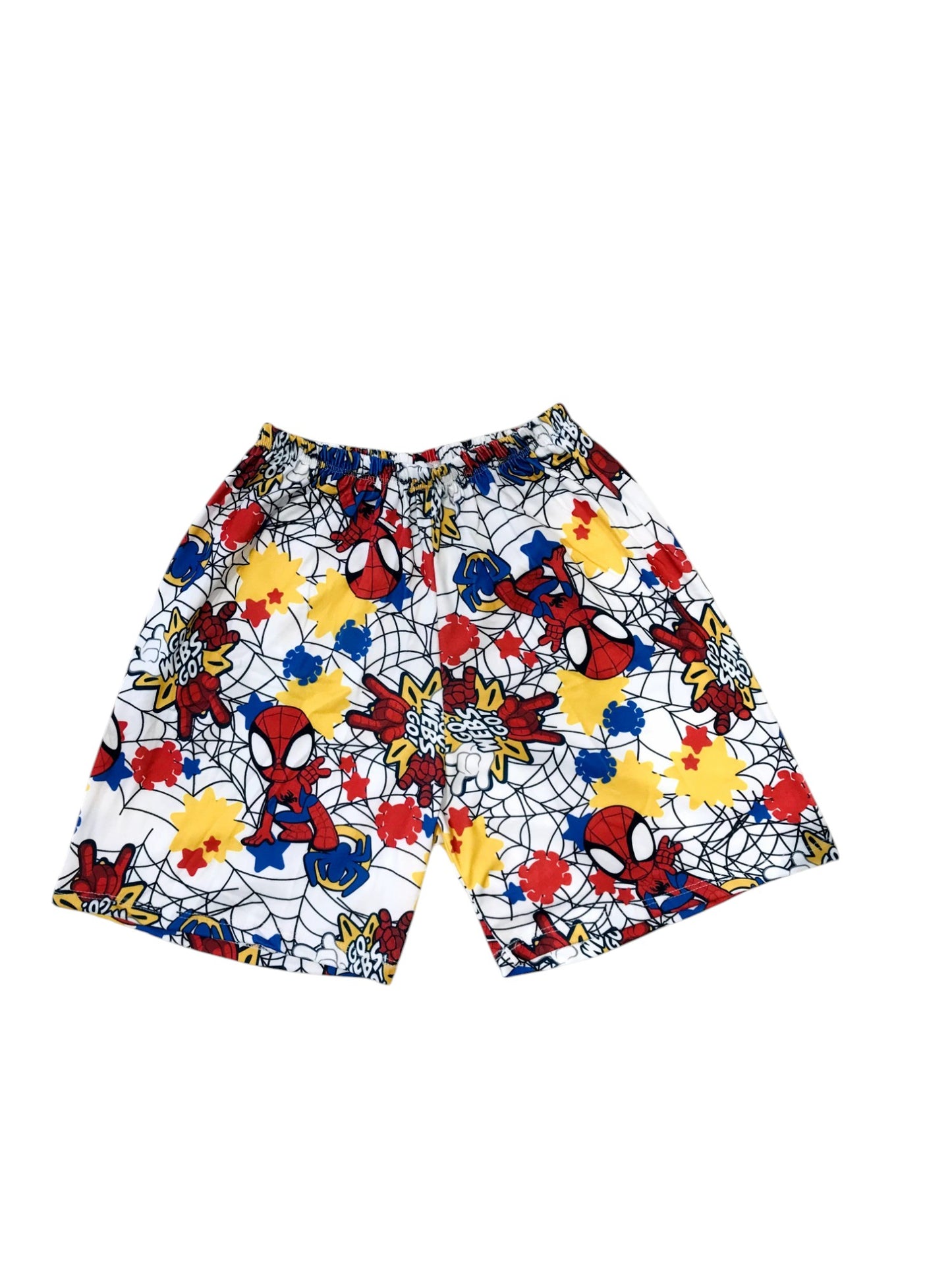 Pijama Infantil Manga Curta Homem-Aranha Branco