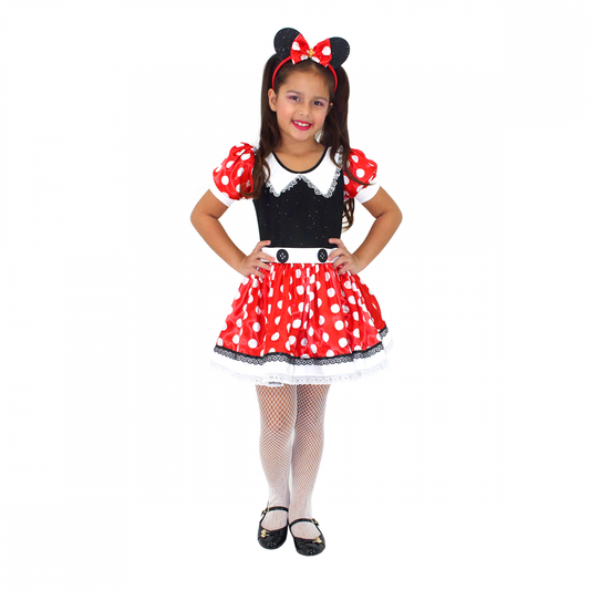 Fantasia Infantil da Minnie Vermelha Luxo