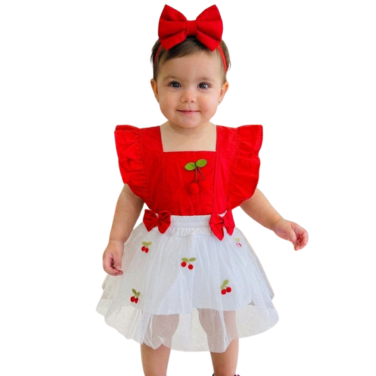 Romper Bebê Cerejinha