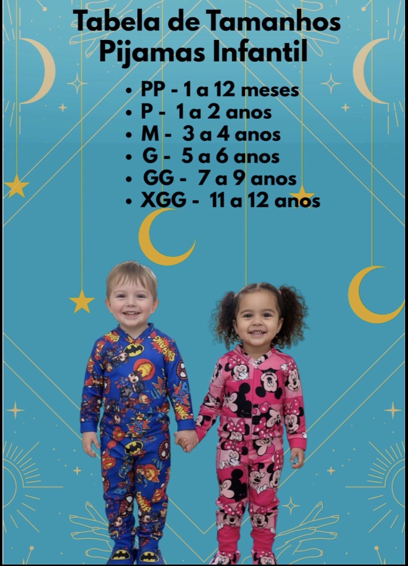 Pijama Infantil Manga Longa Bento e Totó