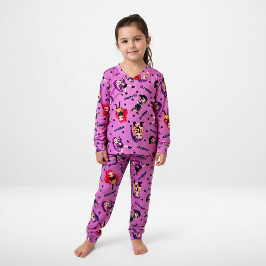 Pijama Infantil Manga Longa Guerreiras K-Pop