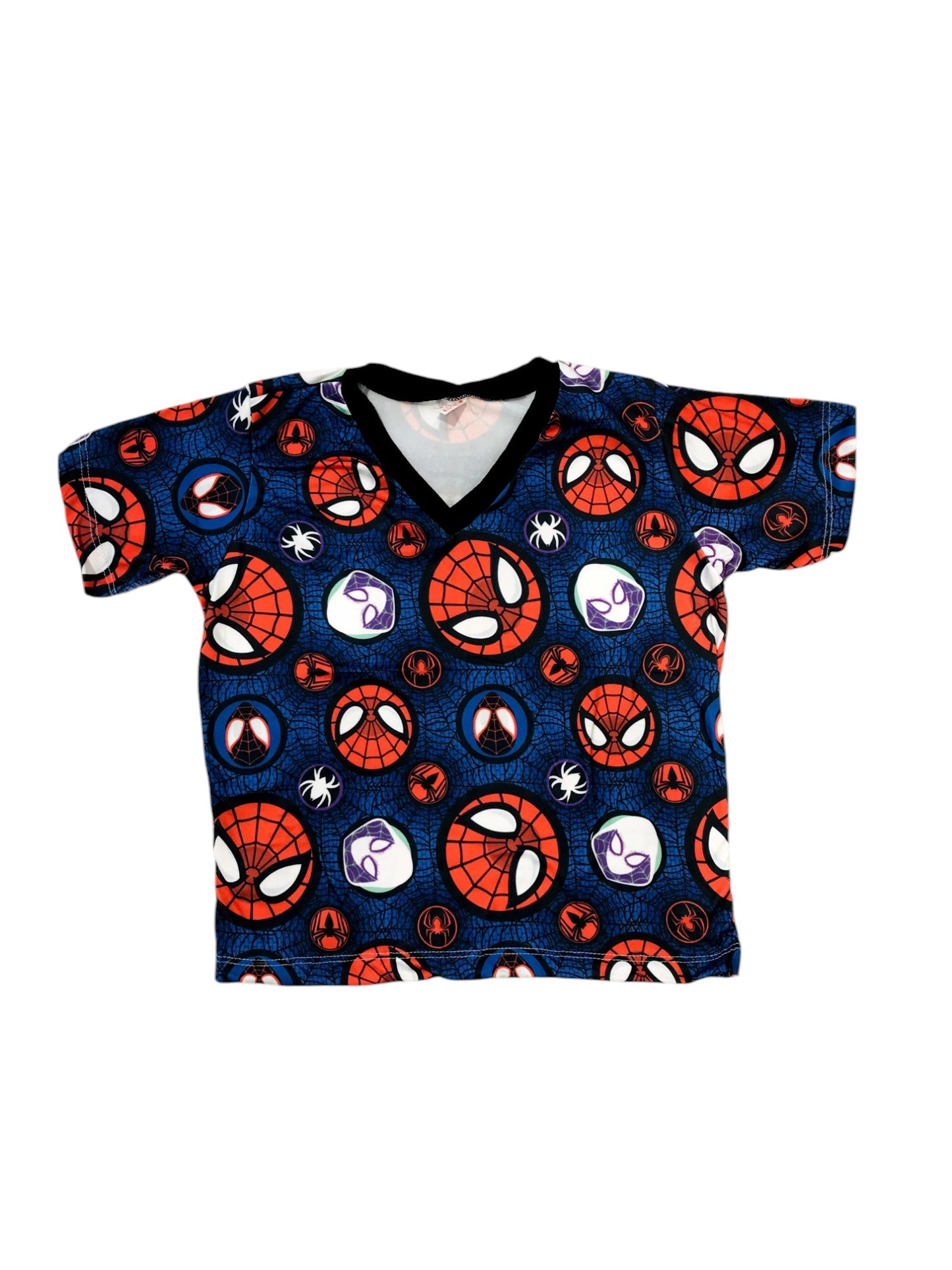 Pijama Infantil Manga Curta Homem-Aranha Azul