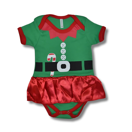 Body Bebê Duende Com Saia