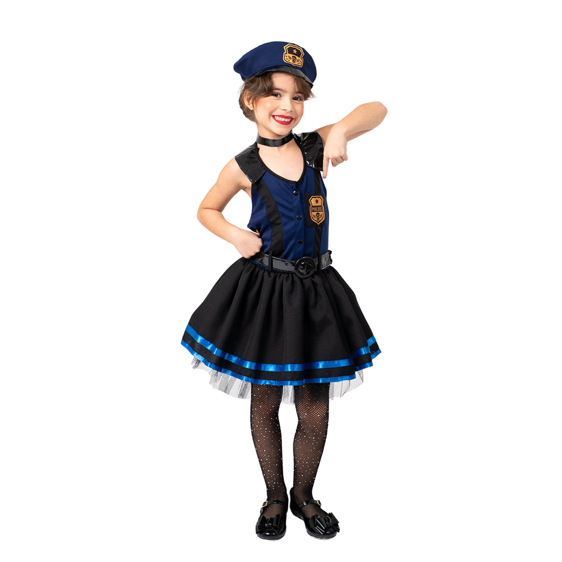 Fantasia Infantil Policial Luxo Feminina